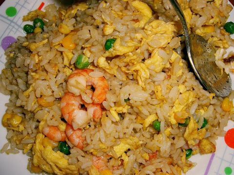 虾仁鸡蛋饭的做法